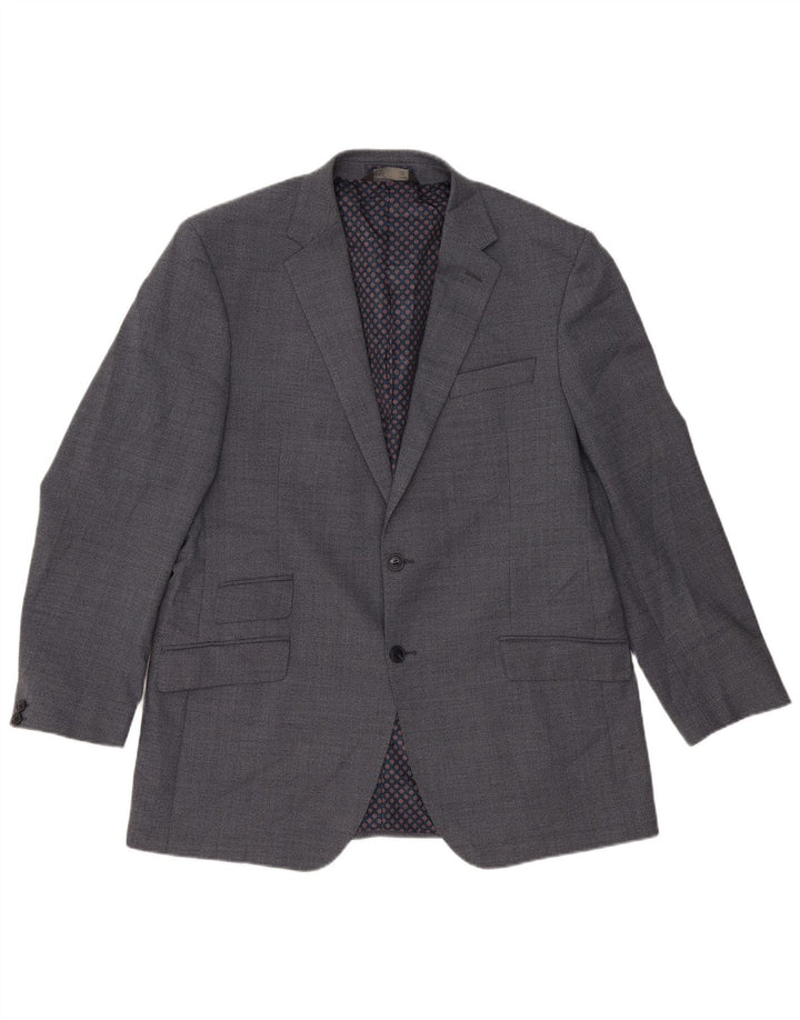 Jachetă pentru bărbați Marks & Spencer cu 2 nasturi, UK 44 XL, poliester albastru