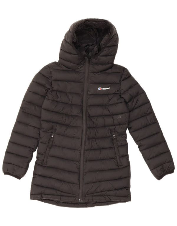 Berghaus Chaqueta acolchada con capucha para niña 9-10 años Negro Poliéster