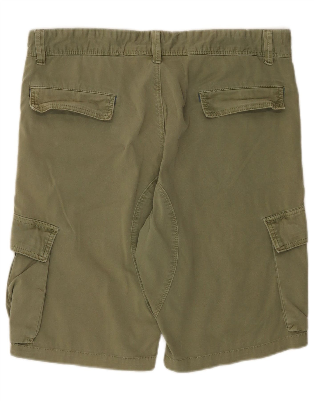 Yes Zee Mens Cargo Shorts W33 Medium Khaki Cotton