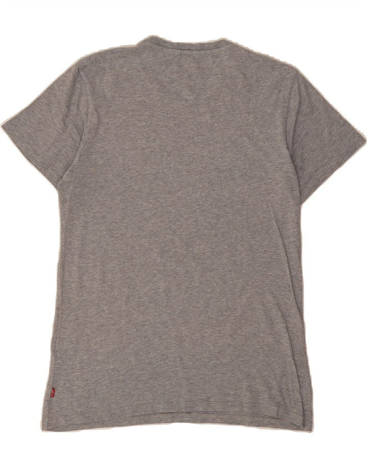 LEVI'S Mens Graphic T-Shirt Top Small Grey Cotton Vintage Levi's and Second-Hand Levi's from Messina Hembry 