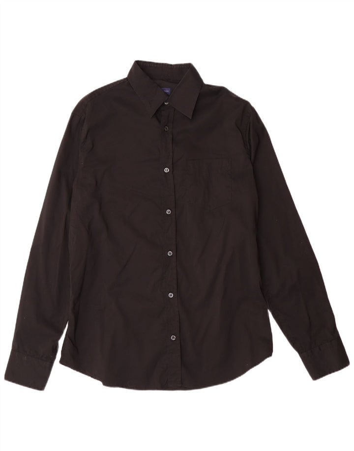 TRUSSARDI JEANS Mens Shirt Large Black Cotton
