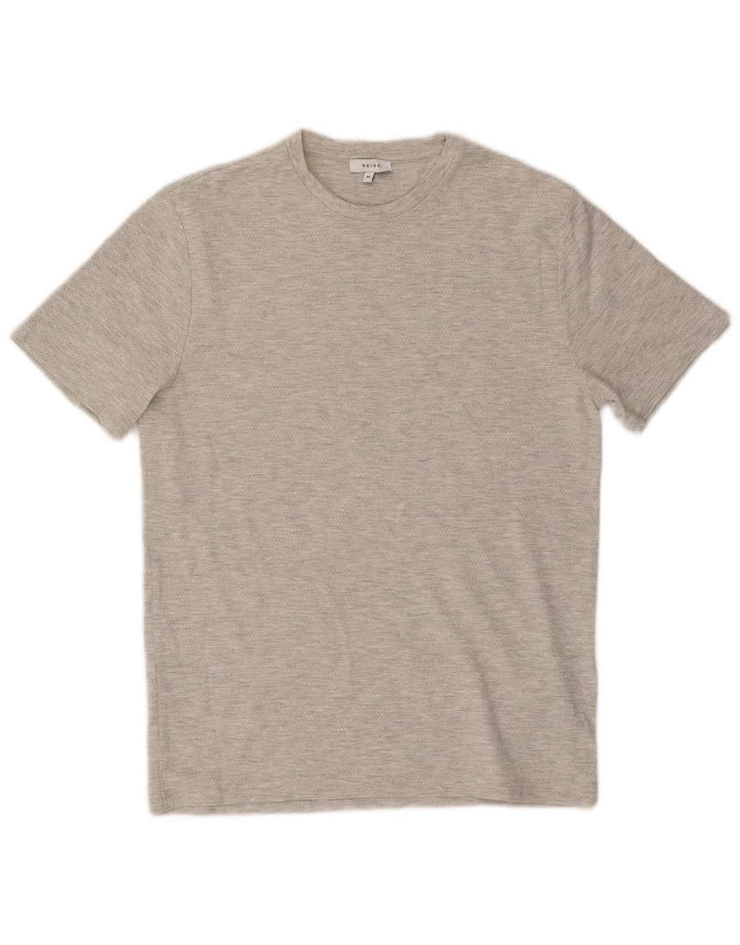 Reiss Herre T-shirt Top Medium Grey Flecked Bomuld