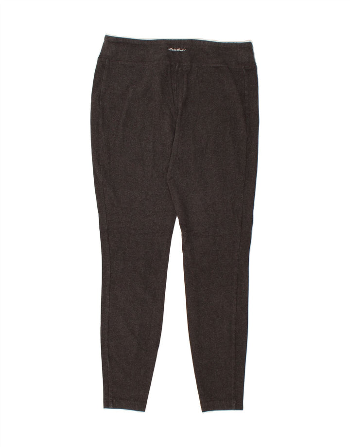 EDDIE BAUER Womens Leggings UK 14 Large  Grey Cotton Vintage Eddie Bauer and Second-Hand Eddie Bauer from Messina Hembry 