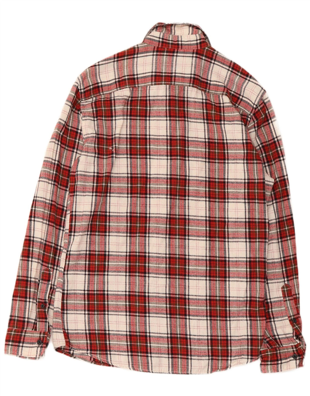 Jack & Jones Mens Flannel Shirt Medium Red Check Cotton