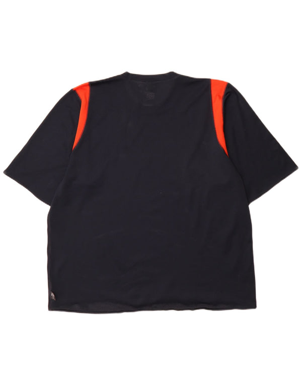 T-shirt Adidas Climalite da uomo Top XL Poliestere color block blu navy
