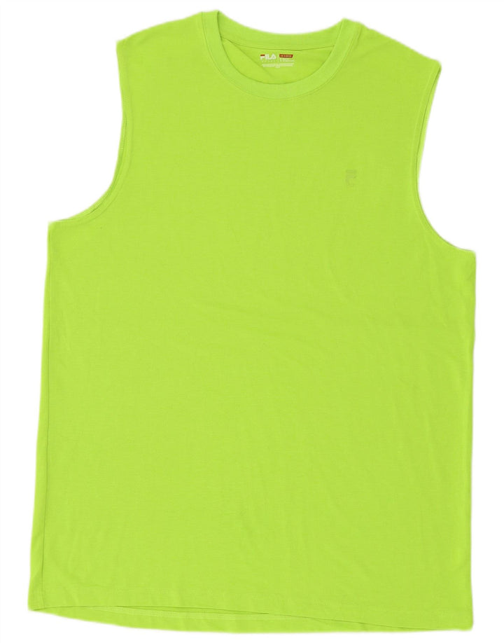FILA Mens Vest Top Large Green Polyester