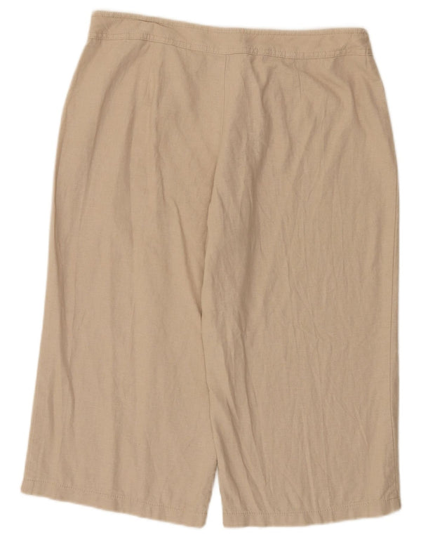 Gerade Capri-Hose für Damen von Marks & Spencer, UK 14, Größe L, W34, L19, Beige