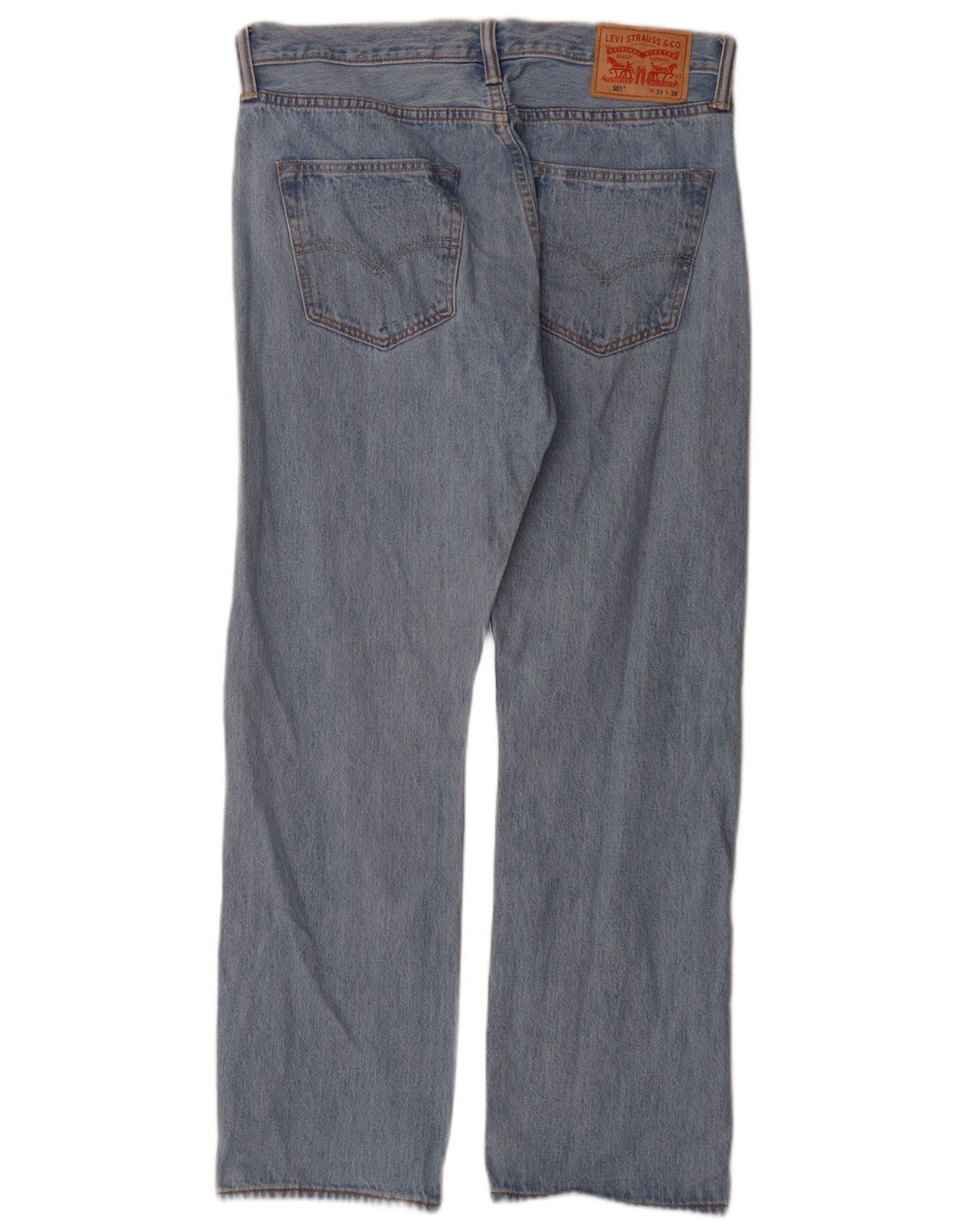 Levi's Mens Straight Jeans W34 L30 Blue Cotton