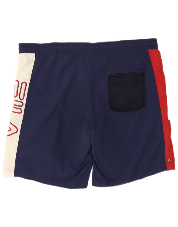 Pantaloni scurți de înot cu grafică Fila pentru bărbați IT 52/54, mari, bleumarin, color block