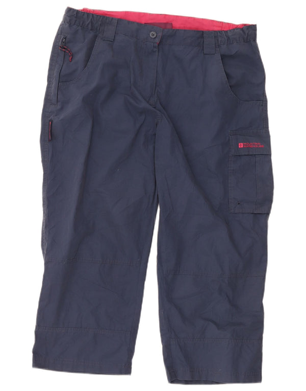 Mountain Warehouse Pantalon Capri Femme UK 14 Large W36 L21 Bleu Marine