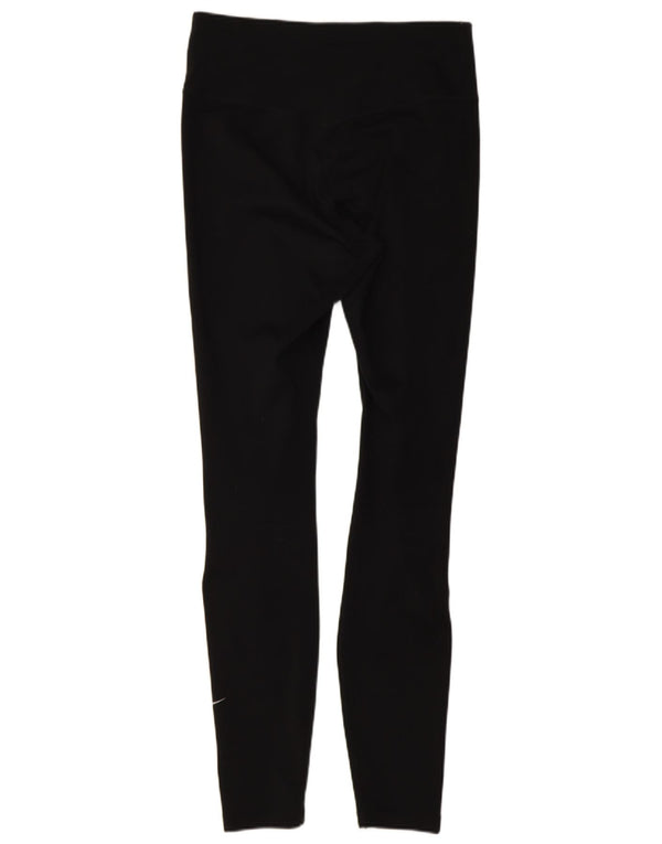 Nike Womens Dri Fit Leggings UK 8 Small Black Polyester