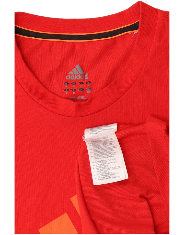 Adidas Herren T-Shirt Top Mittelrote Baumwolle