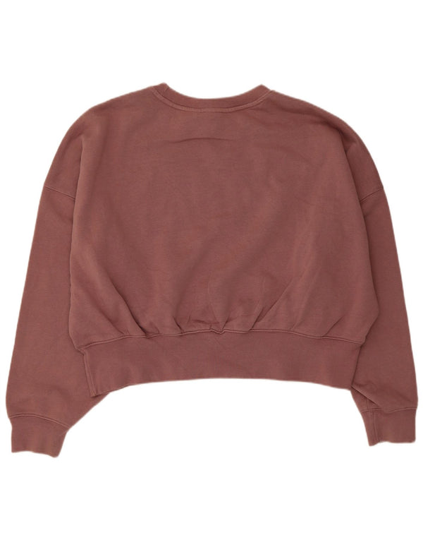 Adidas Damen Relaxed Fit Sweatshirt Pullover UK 10 Small Braun Baumwolle