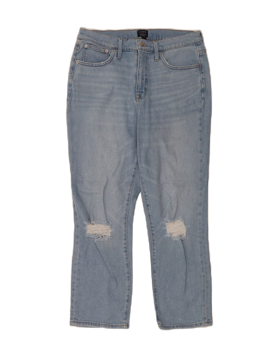 J. CREW Womens Distressed Straight Jeans W30 L27 Blue Cotton Vintage J. Crew and Second-Hand J. Crew from Messina Hembry 