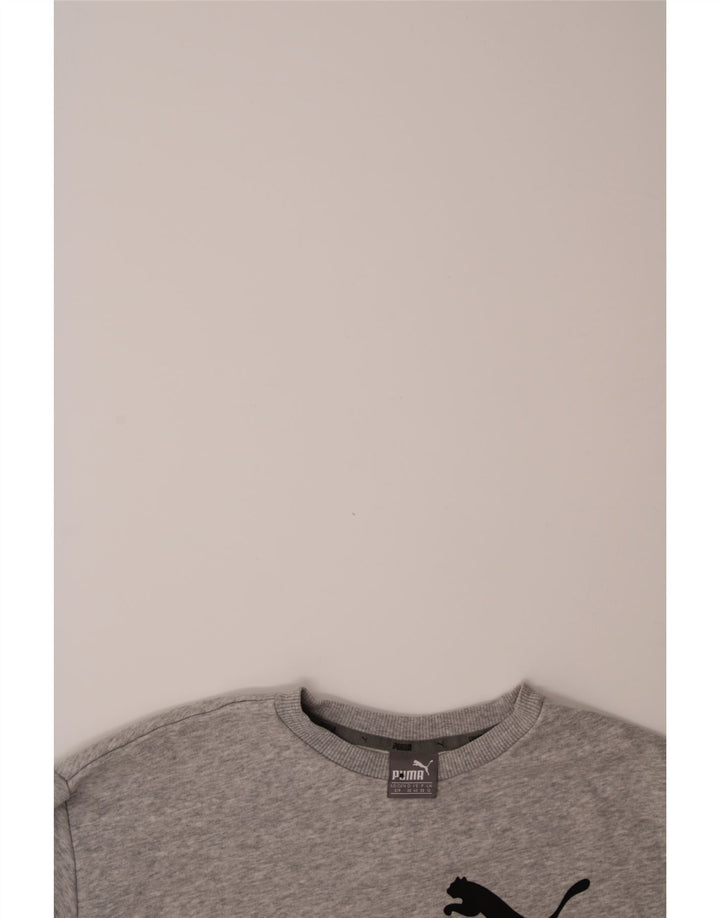 PUMA Womens Graphic Sweatshirt Jumper UK 10 Small  Grey Vintage Puma and Second-Hand Puma from Messina Hembry 