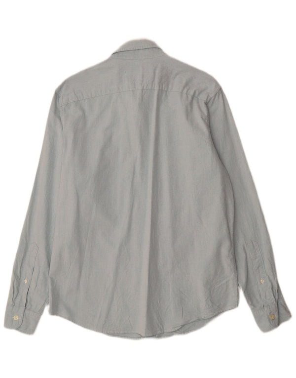 Abercrombie & Fitch Camisa elástica para hombre Algodón azul grande