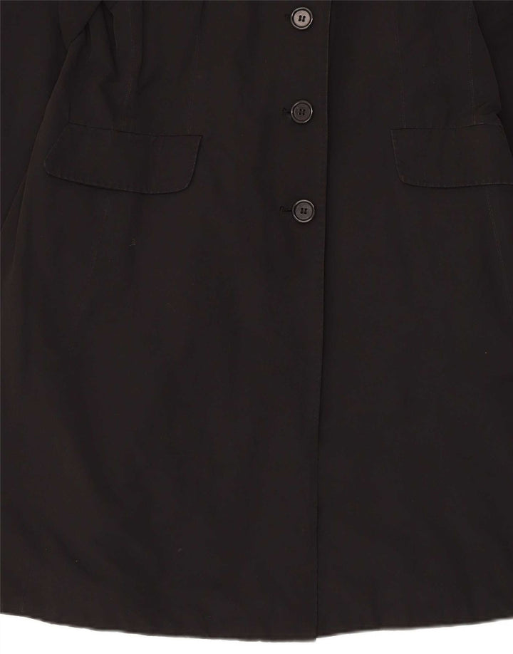 Aspesi Womens Overcoat UK 18 XL Black Cotton