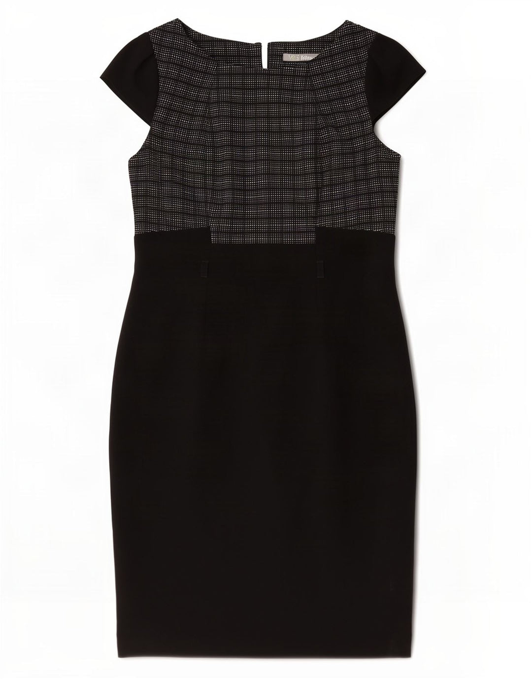 Marks & Spencer Kvinders Skede Kjole UK 14 Medium Sort Ternet polyester