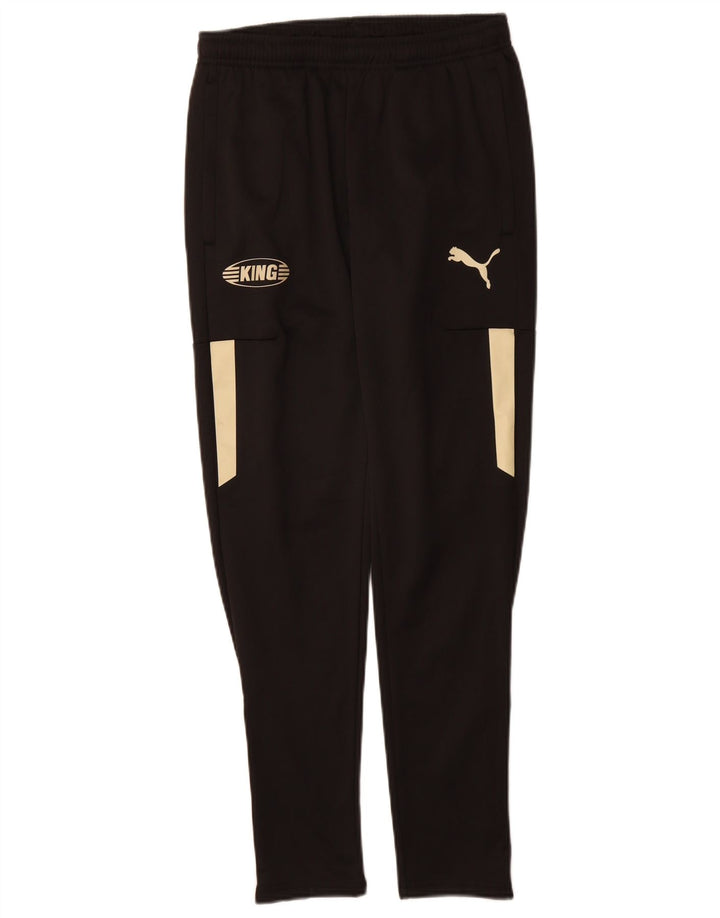Pantaloni da tuta grafica da uomo Puma Small in poliestere color block nero