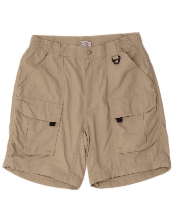 Columbia Mens Omni Dry Cargo Shorts Small W29 Beige Nylon