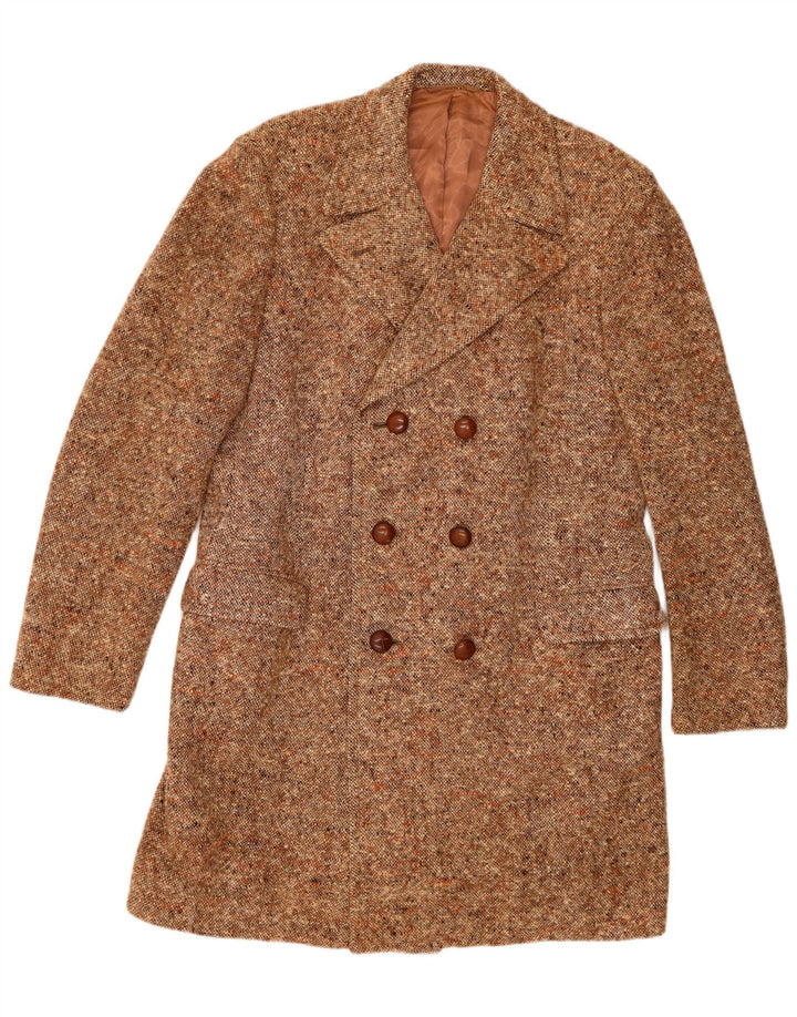 Facis Abrigo cruzado para hombre IT 52 XL Marrón moteado