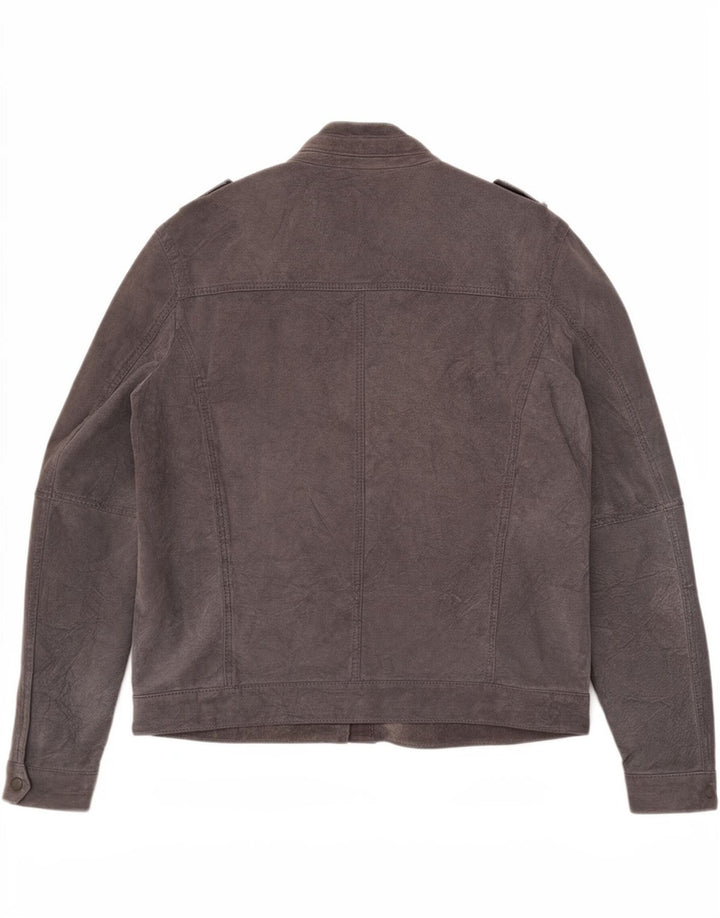 Giubbotto Pelle Militare Uomo Conbipel IT 52 Large Pelle Grigia