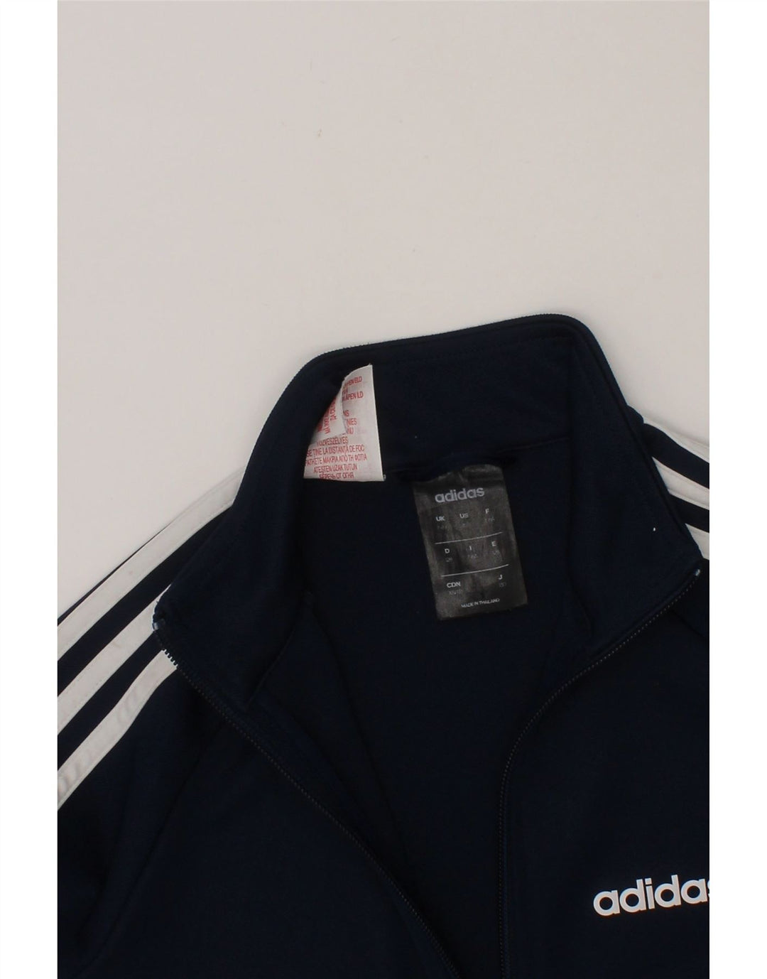 ADIDAS Boys Tracksuit Top Jacket 7-8 Years Navy Blue Polyester Vintage Adidas and Second-Hand Adidas from Messina Hembry 