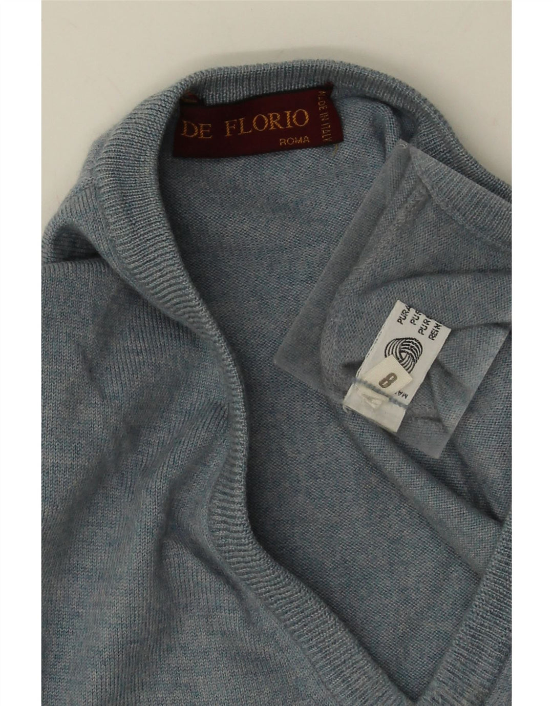 Vintage Mens Vest Tank Top Large Blue New Wool
