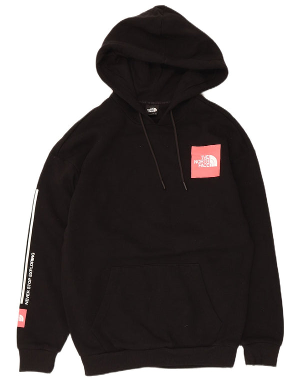 The North Face Womens Graphic Hoodie Jumper UK 10 Small Black Cotton