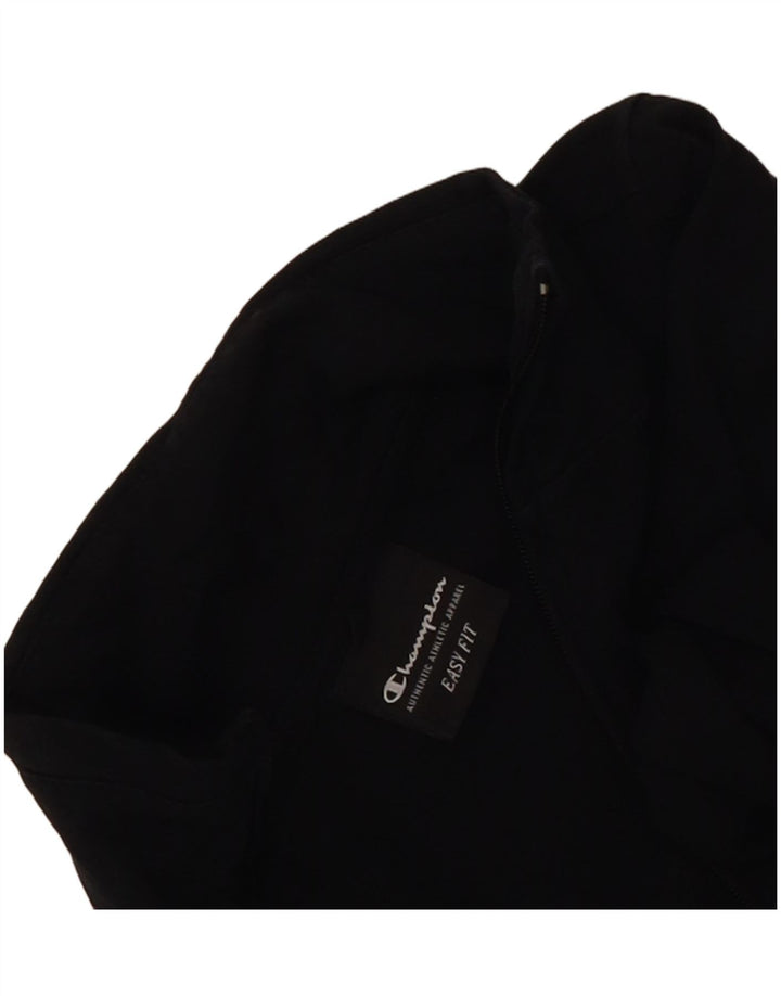 Champion Womens Easy Fit Tracksuit Top Jacket UK 10 Small Black