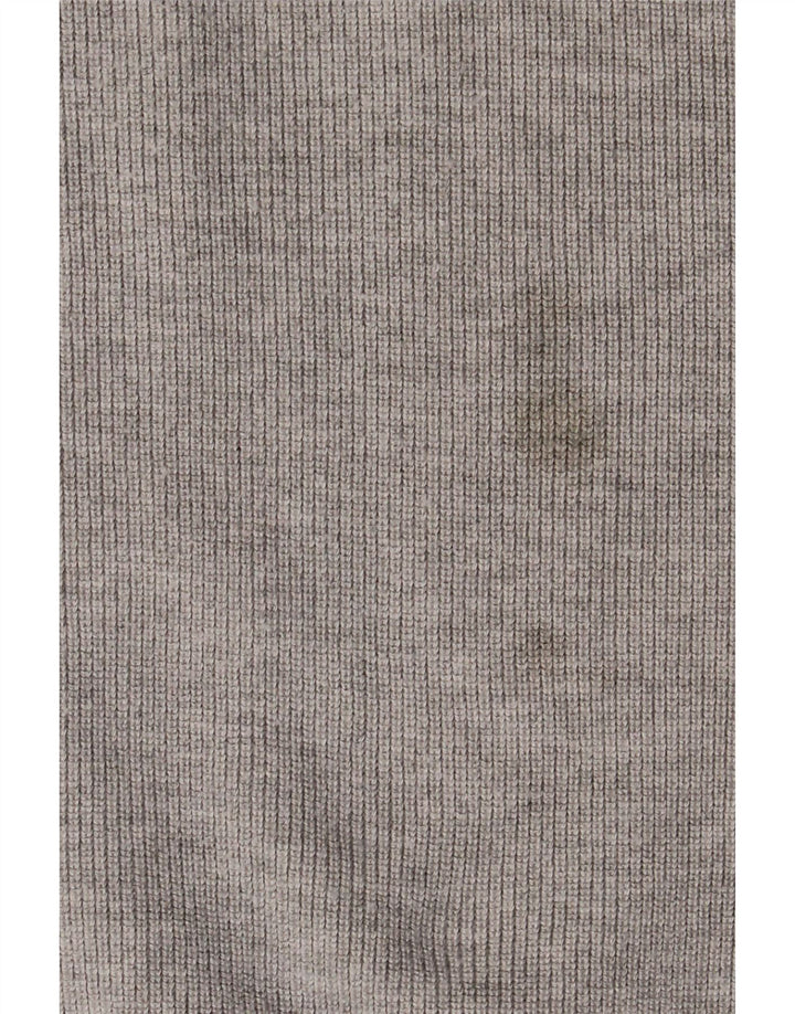 Ted Baker Mens Zip Neck Jumper Sweater Size 3 Medium Grey Polyester