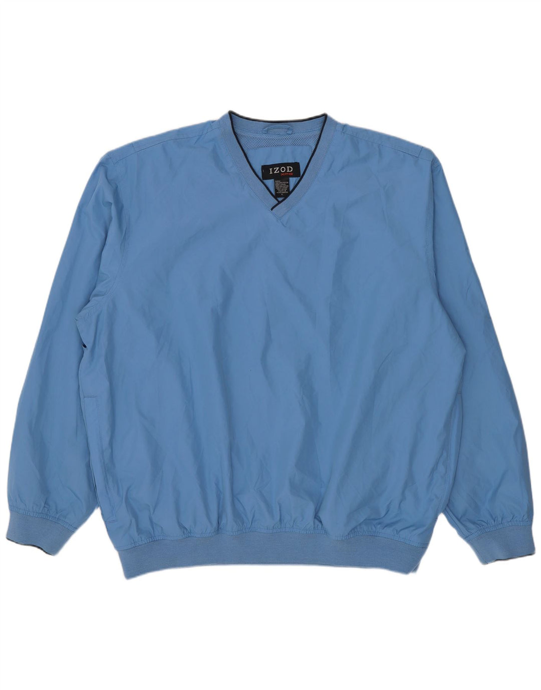 Izod Mens Pullover Tracksuit Top Large Blue Polyester