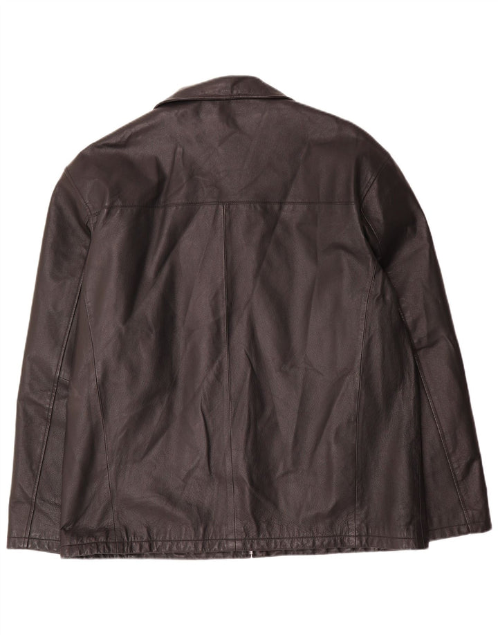 Giacca in pelle da uomo Angelo Litrico UK 42 XL Nera