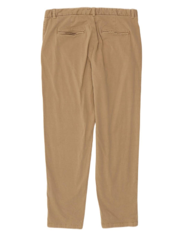 Marks & Spencer Damen Slim Chinohose UK 14 Large W34 L29 Beige Baumwolle
