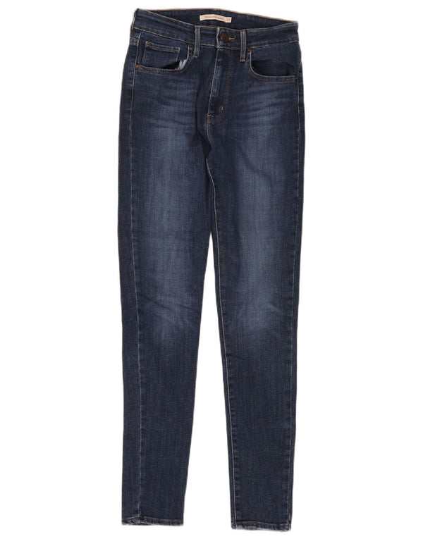 Levi's Damen 721 High Rise Skinny Jeans W27 L30 Marineblau Baumwolle