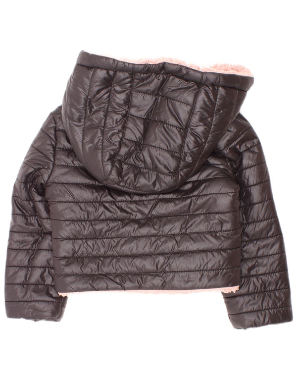 Giacca imbottita in sherpa con cappuccio per bambina Michael Kors, 18-24 mesi, nera