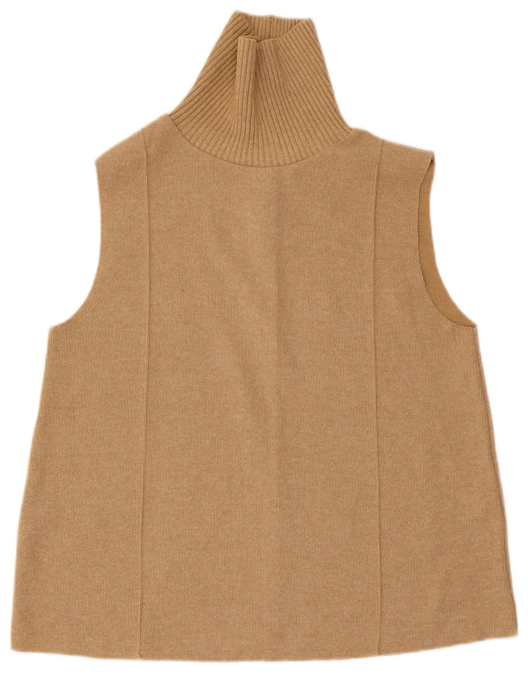 Zara Womens Vest Top UK 12 Medium Beige Cotton