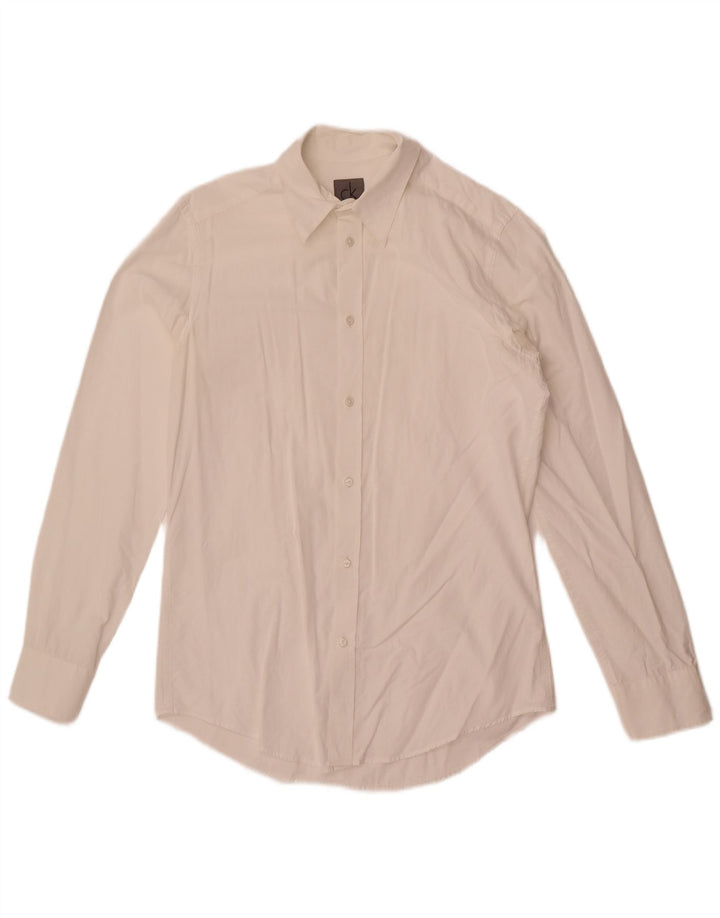 Calvin Klein Mens Slim Fit Shirt Small White