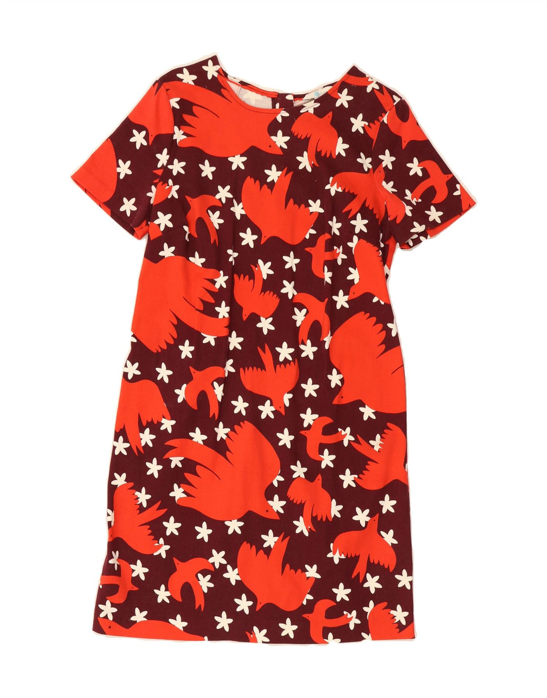 BODEN Womens Basic Dress UK 12 Medium  Red Floral Cotton Vintage Boden and Second-Hand Boden from Messina Hembry 