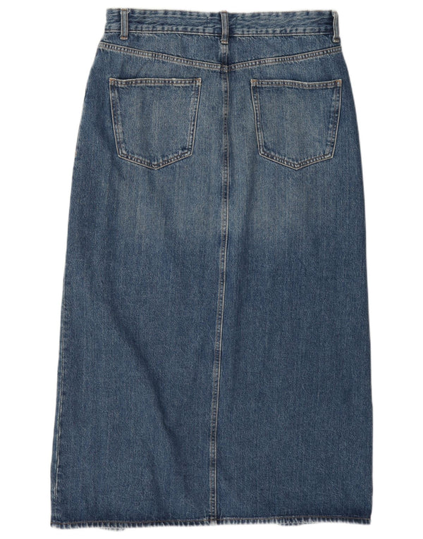 Zara Damen-Jeansrock mit hoher Taille, Größe L, W30, Blau
