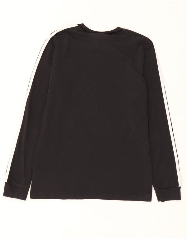 Adidas Womens Top Long Sleeve UK 10 Small Black Cotton