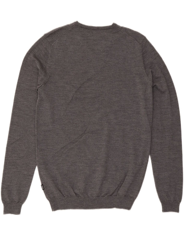 Hugo Boss Herre Slim Fit V-hals sweater Medium Grå Uld
