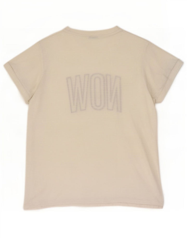 Benetton Mens Graphic T-Shirt Top Medium White Cotton