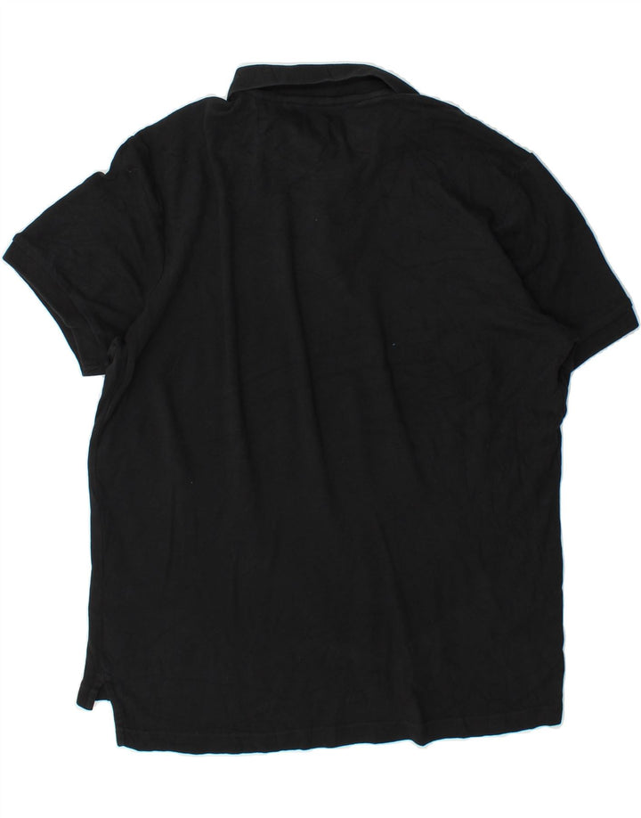 CHAPS Mens Custom Fit Polo Shirt XL Black Cotton Vintage Chaps and Second-Hand Chaps from Messina Hembry 