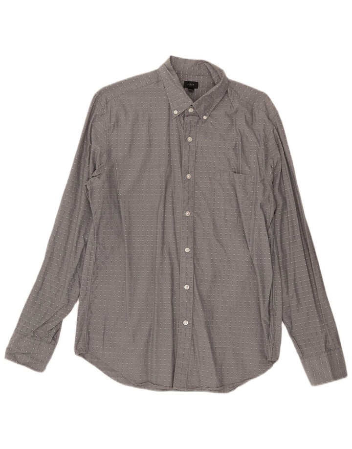 J. Crew Herreskjorte Medium Grå Geometrisk Bomuld