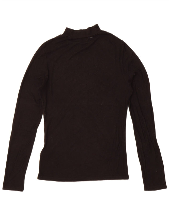 Ted Baker Damen-Top mit langen Ärmeln, Größe 2, S, schwarze Viskose