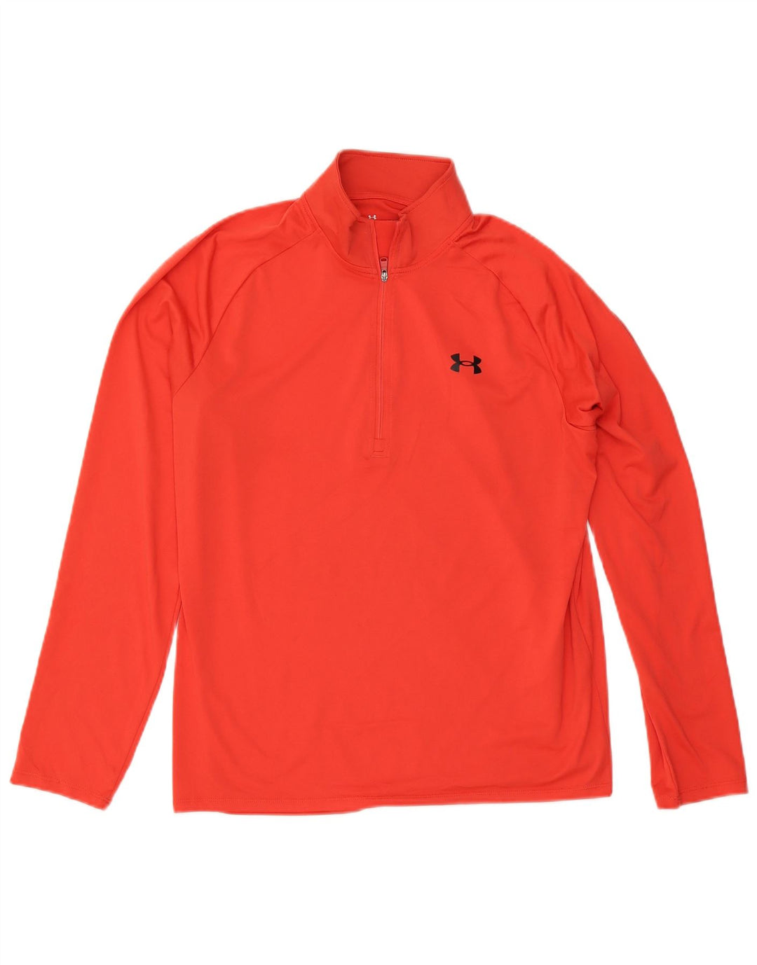 Under Armour Mens Zip Neck Pullover Tracksuit Top Large Red