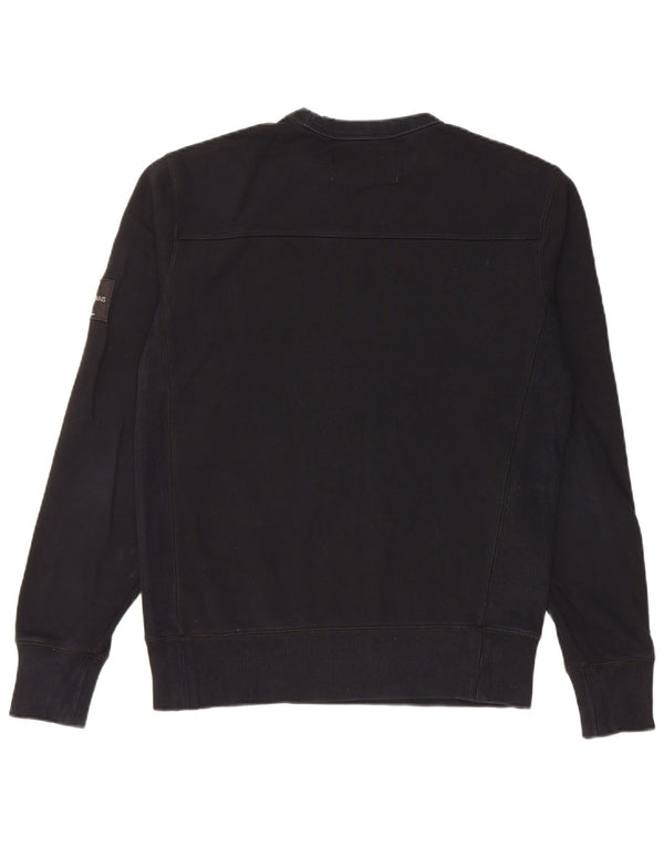 Calvin Klein Mens Graphic Regular Fit Sweatshirt Jumper Small Black Cotton