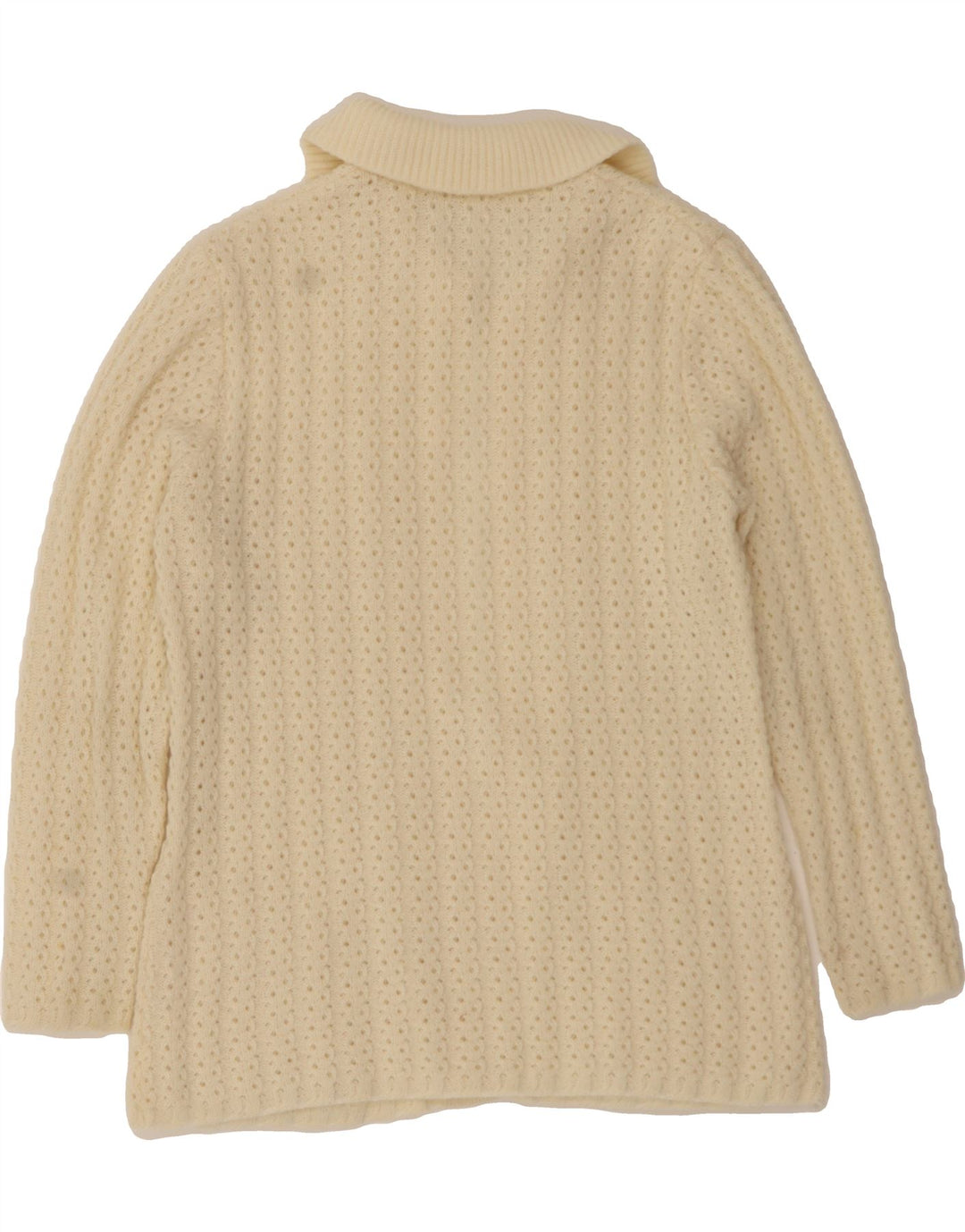 VINTAGE Womens Open Cardigan Sweater IT 44 Medium Off White Vintage Vintage and Second-Hand Vintage from Messina Hembry 