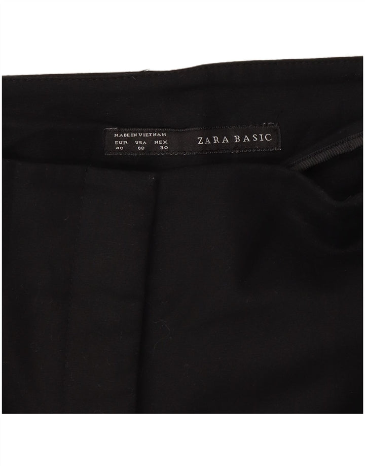ZARA Womens Slim Suit Trousers EU 40 Medium W30 L28 Black